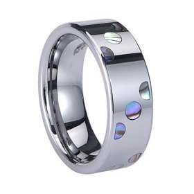 Abalone Shell Inlay Tungsten Carbide Ring TU6000  