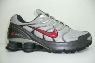 Nike + Shox Turbo VI Mens Size 11 Running Shoes Grey Red NZ Trainer 