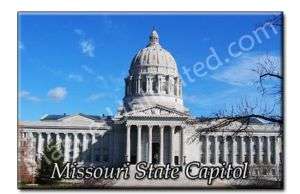 Jefferson City   Missouri State Capitol Souvenir Magnet  