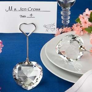  Choice Crystal Collection Heart Design Place Card Holders 