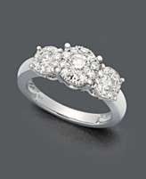   Diamond Ring, 14k White Gold Diamond Engagement Ring (1 ct. t.w