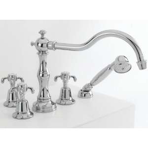   Brass Roman Tub Faucet Only with Handshower, Cross Handles NB3 1687 10