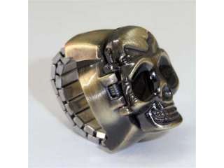 Jewelry Quartz Skull Pocket Men Finger Ring Watch 0.8  