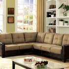 Hokku Designs Foster Microfiber 2 Piece Sectional Sofa in Beige