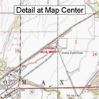 USGS Topographic Quadrangle Map   Lomax, Illinois (Folded/Waterproof 