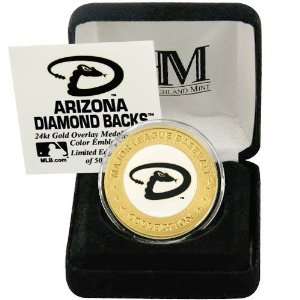  Arizona Diamondbacks 24Kt Gold and Team Color Mint Coin 