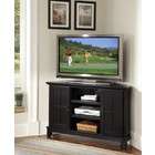 Home Styles Corner Entertainment TV Stand with Framed Doors in Black 