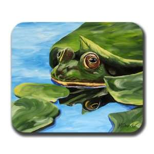  Frog in Lily Pads Art Mouse Pad 