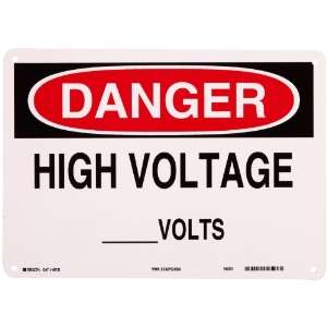   Hazard Sign, Header Danger, Legend High Voltage Volts 