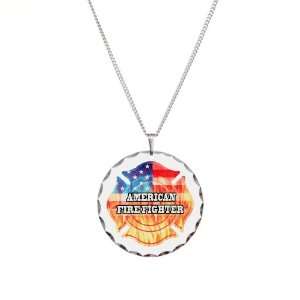  Necklace Circle Charm American Firefighter Artsmith Inc Jewelry