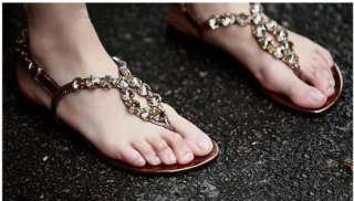 2012 New Shining Ladys Sandal, Womens Flat Sandal, Summer Glitter 