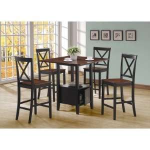  Lincoln 5 Piece Dining Set in Combination of Black and 