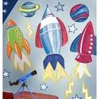 Wallies Rocket Space Big Vinyl Mural Wall Stickers