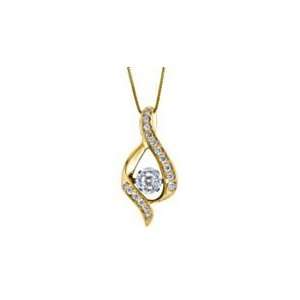 Helzberg Diamonds   14kt Two Tone Gold 3/8ct TW Round Diamond Necklace