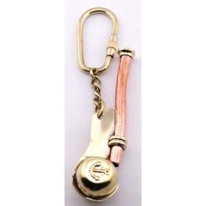   brass Whistle keychain ship nautical key chain 