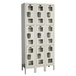  Hallowell Triple Tier Three Wide Safety View Lockers 