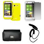 EMPIRE Hard Rubberized Case Cover Yellow+Screen Protector+Charger 