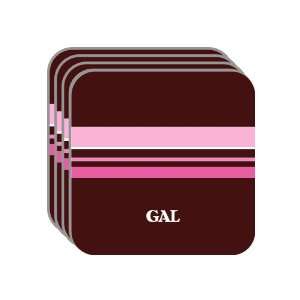   GAL Set of 4 Mini Mousepad Coasters (pink design) 