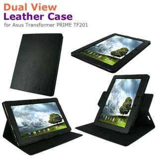 rooCASE Dual View Leather Folio Case Cover for Asus Transformer PRIME 