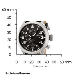   Swiss ChronoGraph Mens Black Dial Black Calf Leather Strap Date Watch