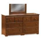   54W Dresser with Six Drawers Windsor Style Antique Walnut Finish