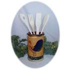ecWorld Classic Rooster Deluxe Hand Painted Kitchen Tool Set