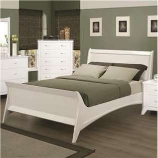 Coaster Eleanor King Sleigh Bed with Elegant Curved Side Rails by 