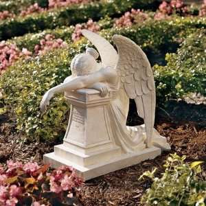  Grieving Angel Monument Graveyard Statue Patio, Lawn 