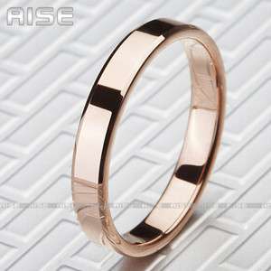 GIFT WOMENS TUNGSTEN RING ROSE GOLD WEDDING BAND 3A69  
