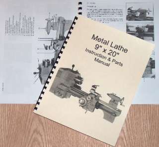 9x20 Metal Lathe Parts Manual Jet,Enco,Grizzly,MSC,Asian 0776  
