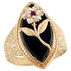 jewelry liquidation 10k solid gold cz flower leaf filigree marquise