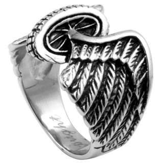 316L Stainless Steel Casting Ring   Winged Wheel  