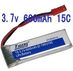 10x Tigers 1S 3.7V 600mAh LiPo Battery Blade 120SR EFLB5001S  
