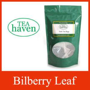 Bilberry Leaf Herb Herbal Remedy, 25 Tea Bags Free Ship  