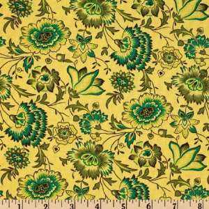  45 Wide Veranda Floral Green Fabric By The Yard Arts 