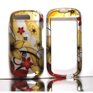  Yellow with Gold Red Flower Samsung T749 Highlight Snap on 
