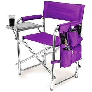 Picnic Time Sports Chair Folds w/ Table & Pockets Purple   #809 00 101 