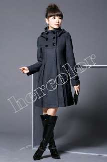   Cashmere Winter Noble Long Coat Poncho Gray/Pink/Black/Blue M   XXL