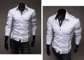 NWT Mens Slim Sexy Casual Shirts Stylish Shirt Dress Shirt M XXL 5902 