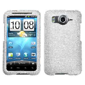 BLING Hard Phone Cover Case 4 HTC INSPIRE 4G ATT Silver  