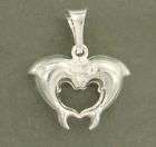 Enamel Heart and Dolphin Photo Frame Sterling Charm  