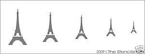 652 STENCIL EIFFEL TOWER french paris chic shabby  