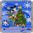   Mickey Mouse Spread Cheer Holiday 48x60 Metallic Tapestry Throw