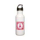 Artsmith Inc Stainless Water Bottle 0.6L Cancer Pink Ribbon Flower