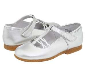 Jumping Jacks Susie Sliver Mary Janes Girls shoes.  