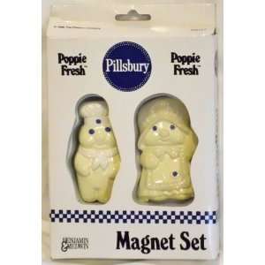  Pillsbury Doughboy and Poppie Refrigerator Magnet Set 1988 