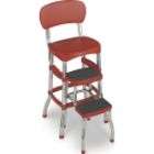 Cosco Home and Office Products Retro Chair/Step Stool   Red
