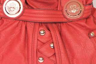 Kathy Van Zeeland Red Belt Shopper Handbag Purse