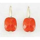 JewelBasket Red Coral Earrings   14k Faceted Red Coral Earrings 1 