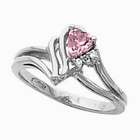 10k Pink Diamond Ring  